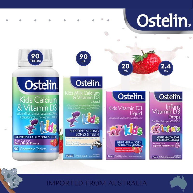 Jual OSTELIN KIDS CALCIUM & VITAMIN D3 90, OSTELIN KIDS VITAMIN D