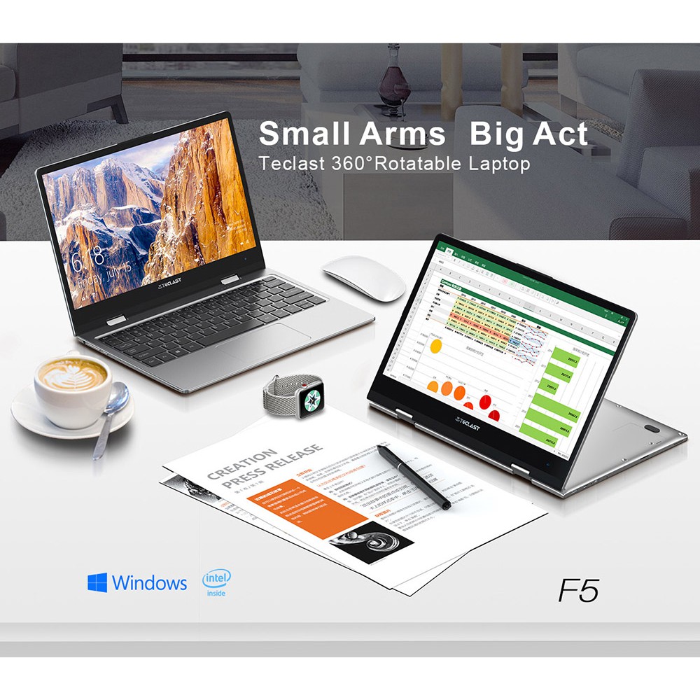 Teclast TBook F5 11.6 inch Ultrabook FullMetal body RAM 8GB SSD 256GB and 360 Rotating Touch Screen