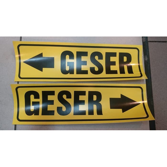 

SIGN STICKER PINTU GESER KIRI KANAN 30X10CM