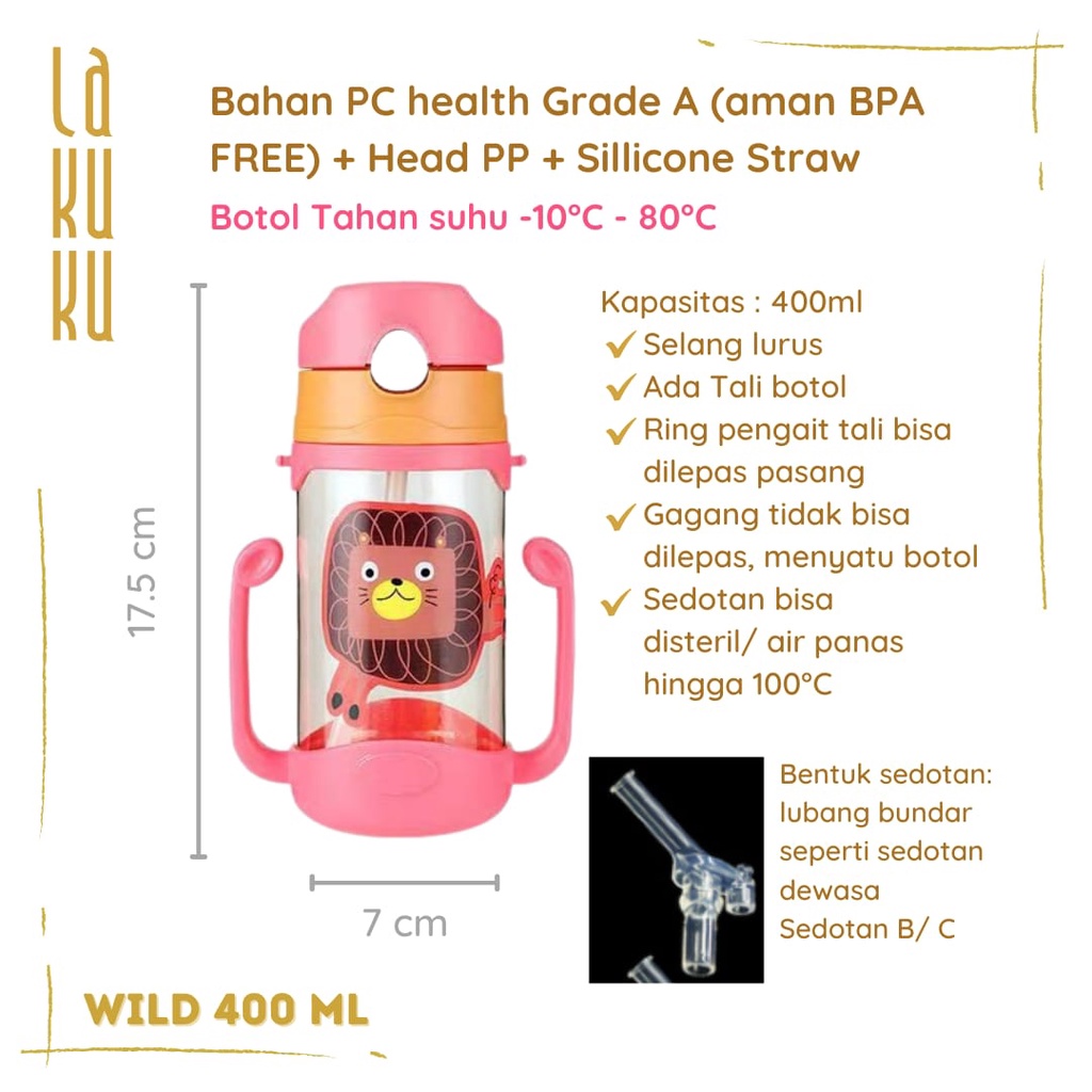 Lakuku - Botol Sedotan Air Minum Anak Sippy Cup Baby Kids Bottle