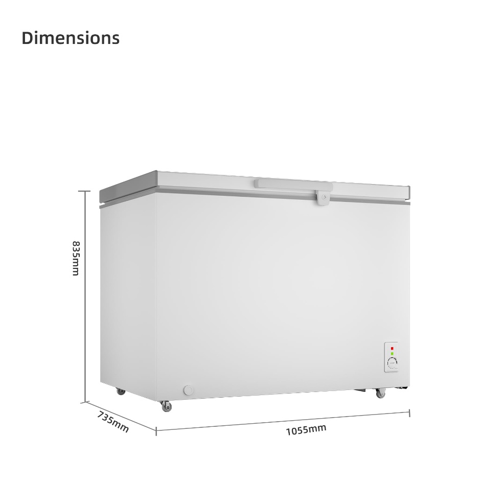 Changhong Chest Freezer Box FCF-396DW 330 LITER Changhong FCF396DW / FCF 396 DW