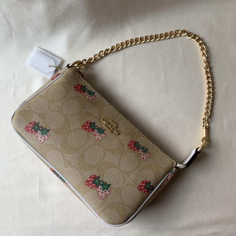 Coach Nolita 19 In Signature Canvas With Strawberry Print(691)