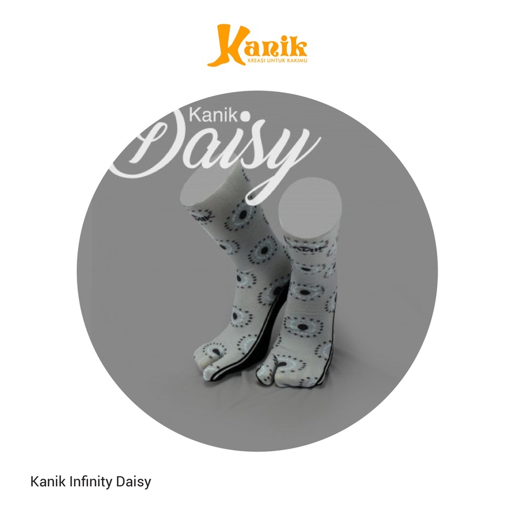 Kaos Kaki Jempol Motif Telapak Hitam Infinity Daisy by Kanik