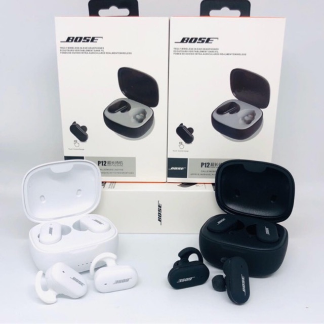 HEADSET EARPHONE BLUETOOTH BOSE SPORT WIRELESS TWS P12