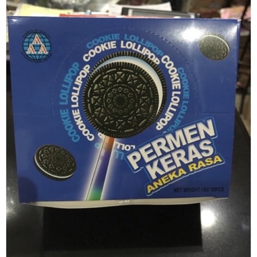 BARU COOKIE LIGHT LOLLIPOP (LOLI OREO) 1pack isi 30 pcs / permen keras