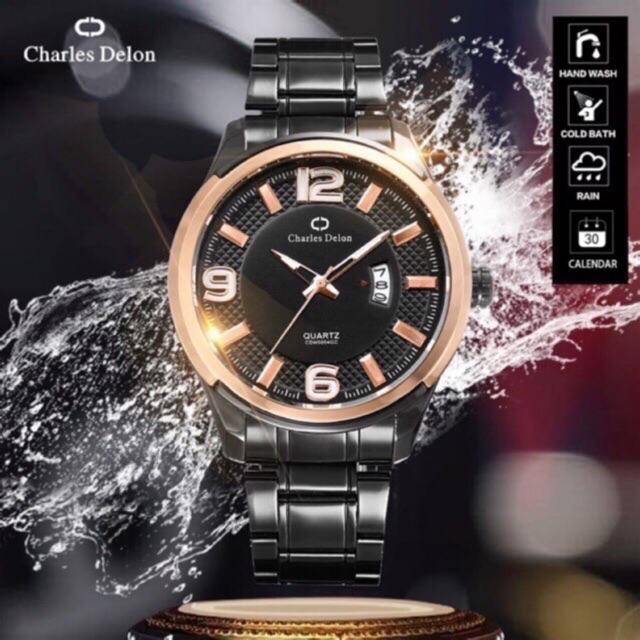 New jam tangan pria Charles delon original