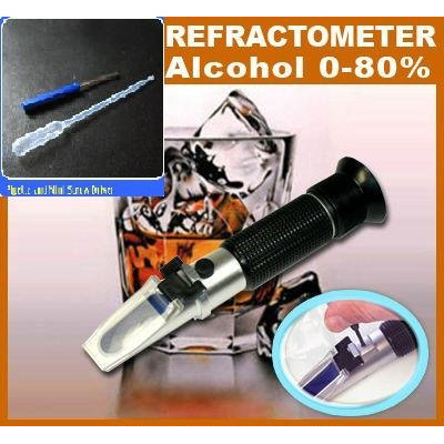 

Refraktometer Alkohol 0-80%- Ukur kadar alkohol Alcohol Refractometer