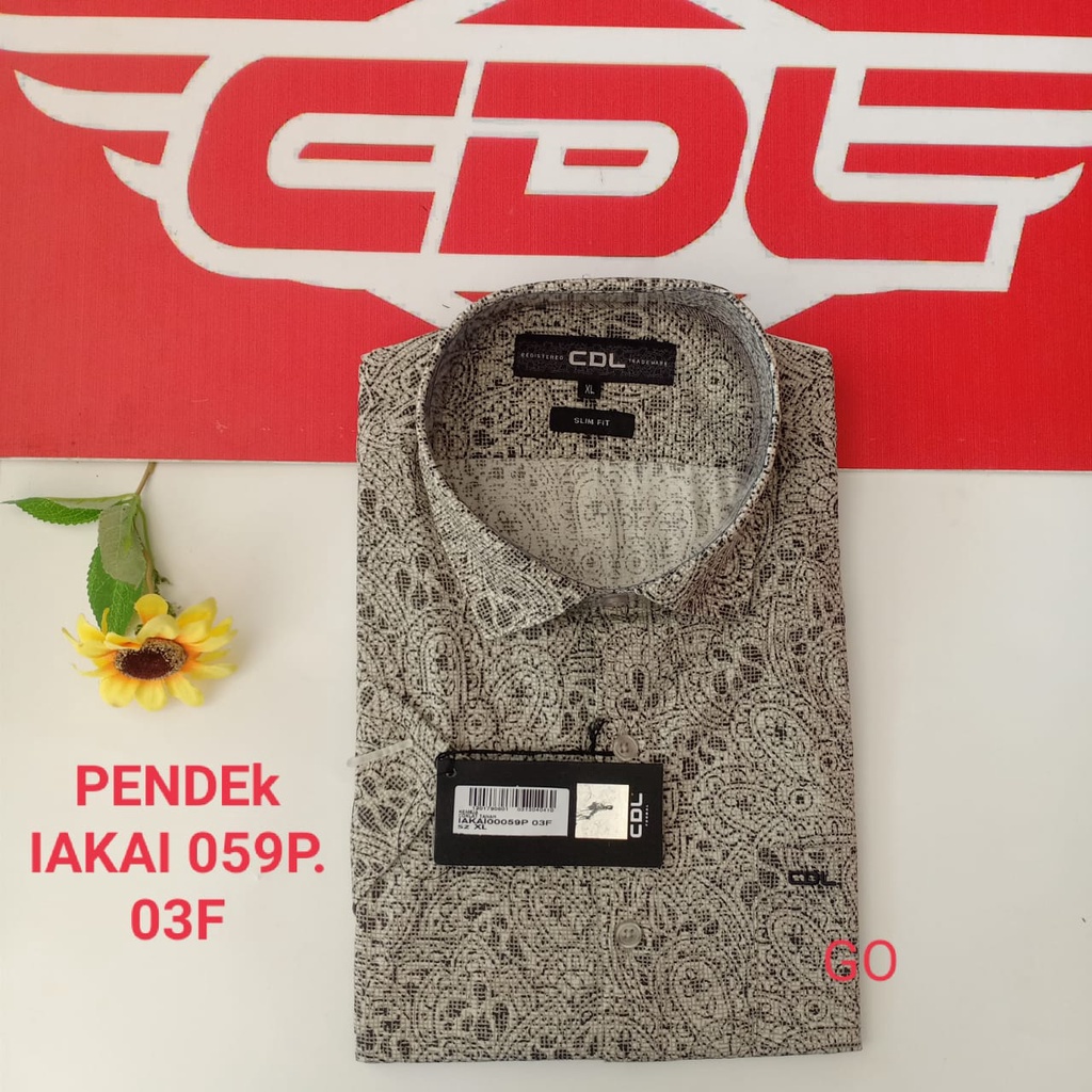 bbCDL (CARDINAL) KEMEJA BATIK FORMAL SLIMFIT Pakaian Pria Atasan Kemeja Hem Lengan Pendek Original