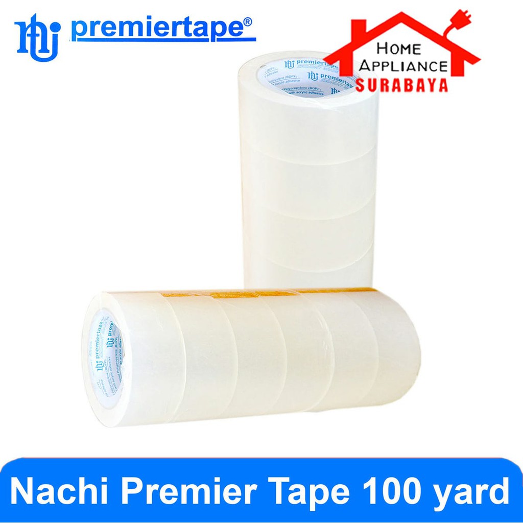 Lakban Isolasi Bening Nachi Premier Tape 48mm x 100 Yard / 48 mm x 100 Yard / NACHI UNGU