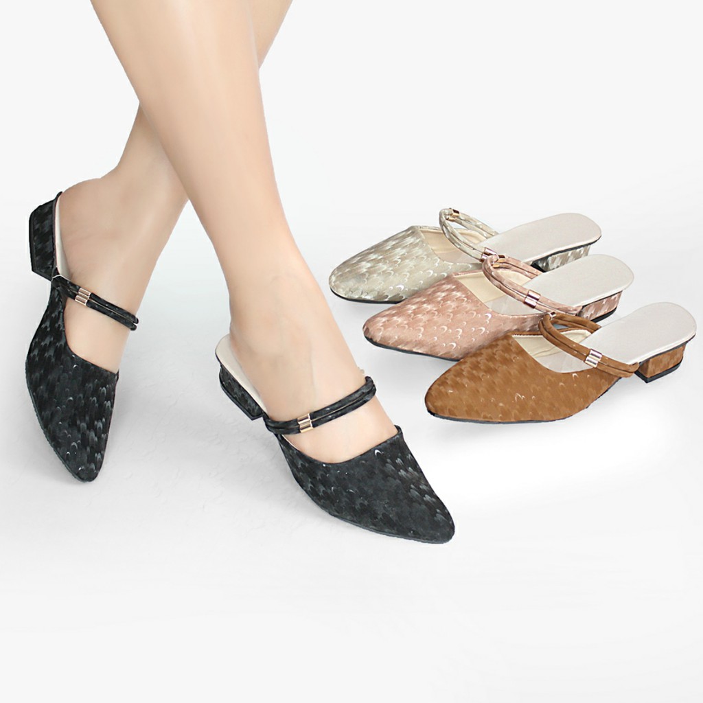 Sandal Wanita Murah / Sendal Slip On Sampan Sisik Murah Dee Fashion
