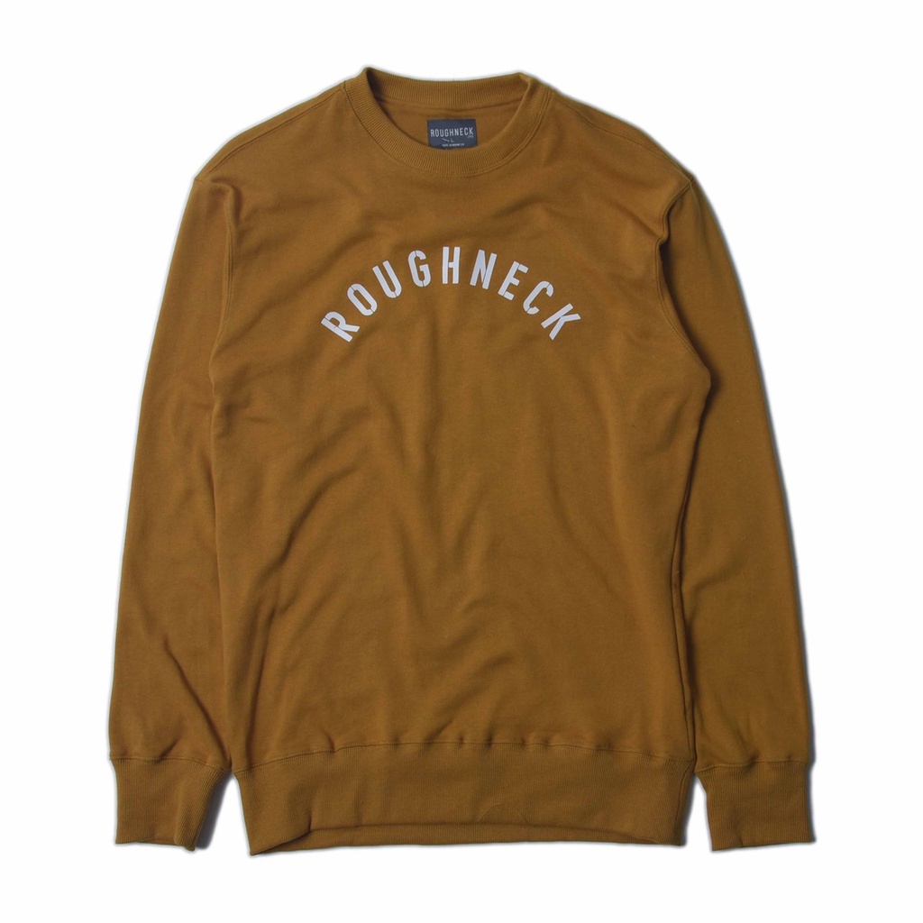 Sweatshirt Crewneck Roughneck Mustard Sweater Pria Wanita