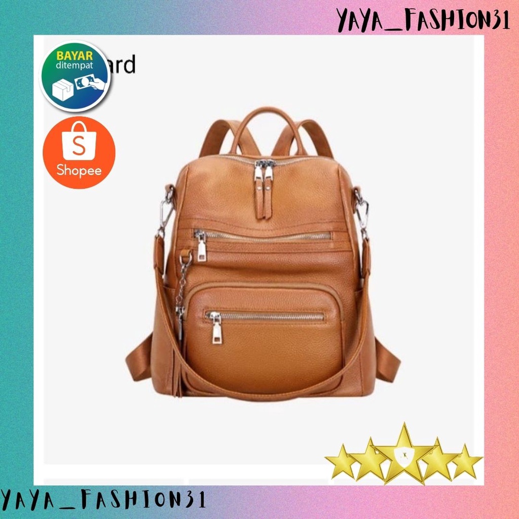 Toxi backpack / Backpack Semi Kulit Ransel Wanita Kuliah Tas Kerja Wanita Tas Punggung Wanita Tas Fa