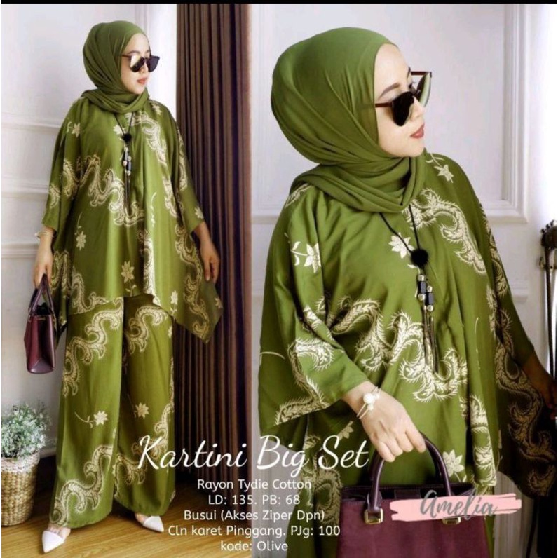 Setelan Tie Dye Kartini Big Set Jumbo Ukuran XXXXL Ld 130 // Kartini Big Set / One
