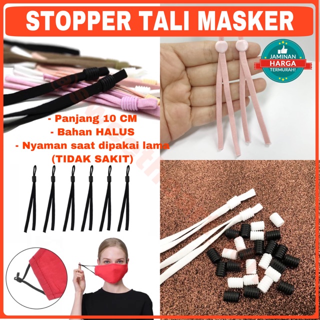 Stopper tali masker / Stopper tali elastis / Tali elastis / Tali masker elastis / Stopper tali