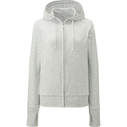 JAKET WANITA UNQ UNQ910 UV CUT ZIP HOOD-CURVYPOCKET LTGRAY