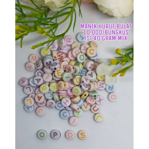 Manik Huruf Bulat Manik Huruf Manik Bulat Gepeng
