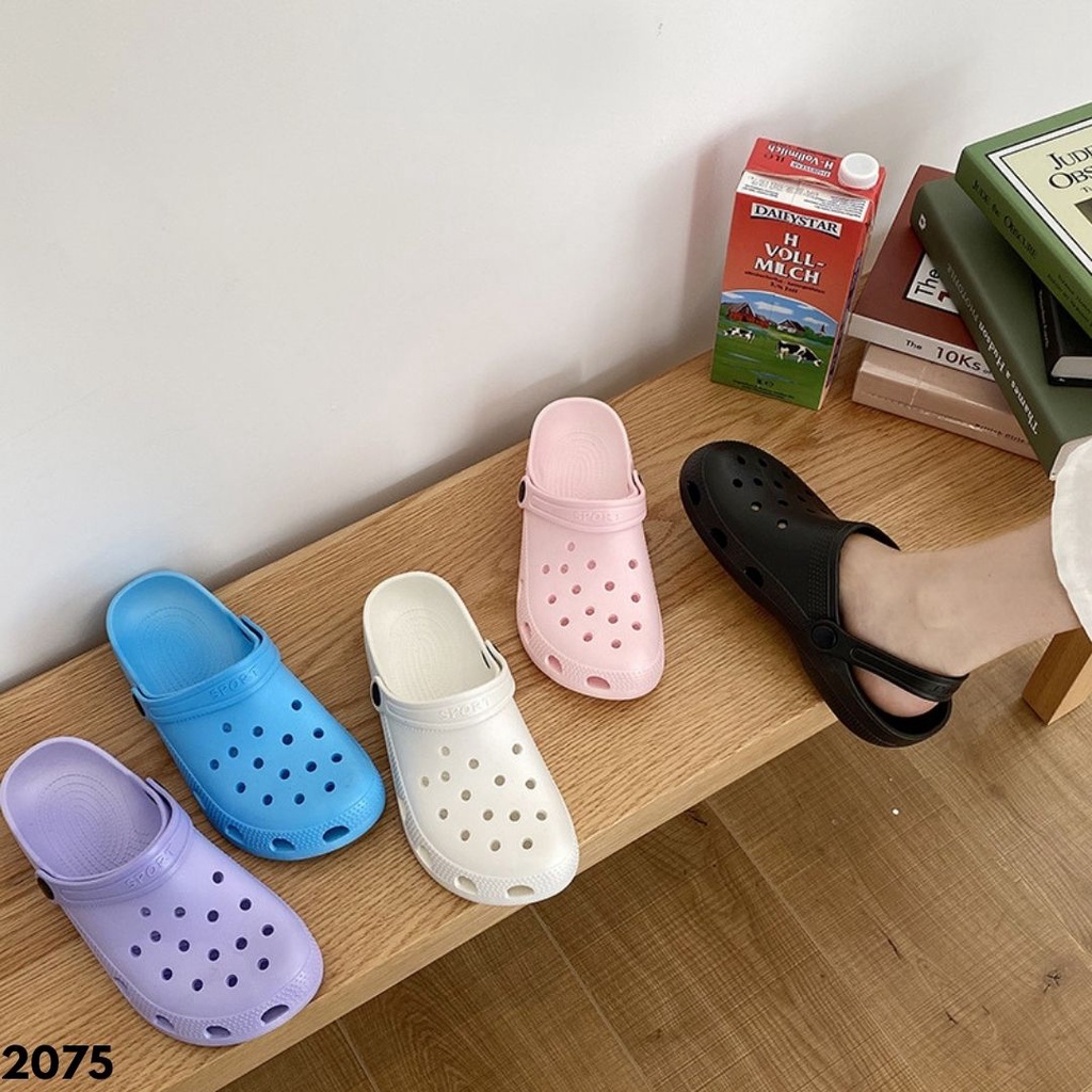 SANDAL SANTAI RUMAHAN WANITA IMPORT BATAM BAHAN KARET ELASTIS ANTI SLIP 2075