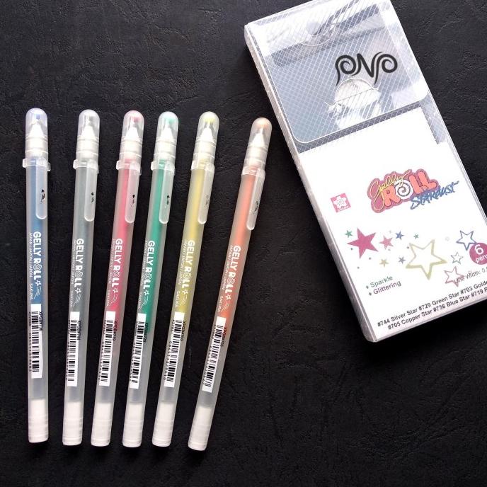 

cusss order] Sakura Gelly Roll Pen Stardust Set 6 Colors Pena Bolpen Glitter
