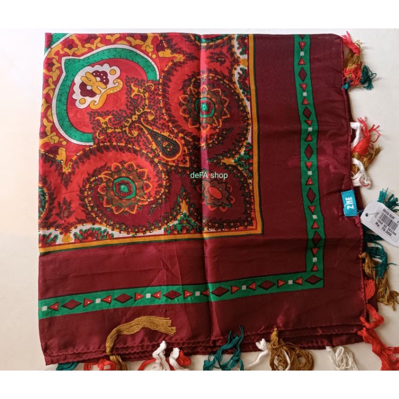 Jilbab Segiempat Zoya Zhe Scarf Hijab Motif Jilbab Zhe