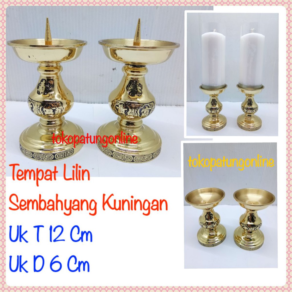 Tempat Lilin Kuningan Taiwan T12