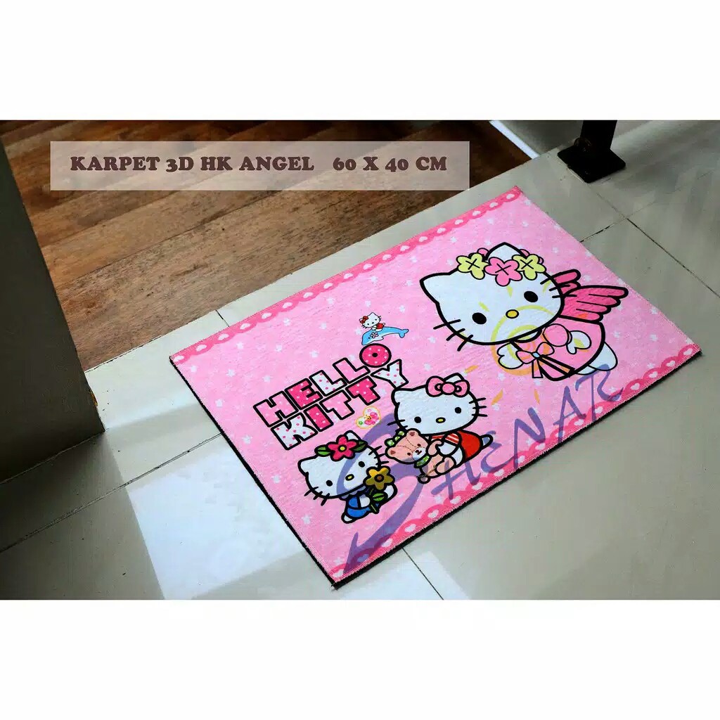 KESET KAKI BAHAN HALUS LEMBUT GAMBAR 3D  DISNEY HELLO KITTY/KEROPPI/ PRINCESS/FROZEN