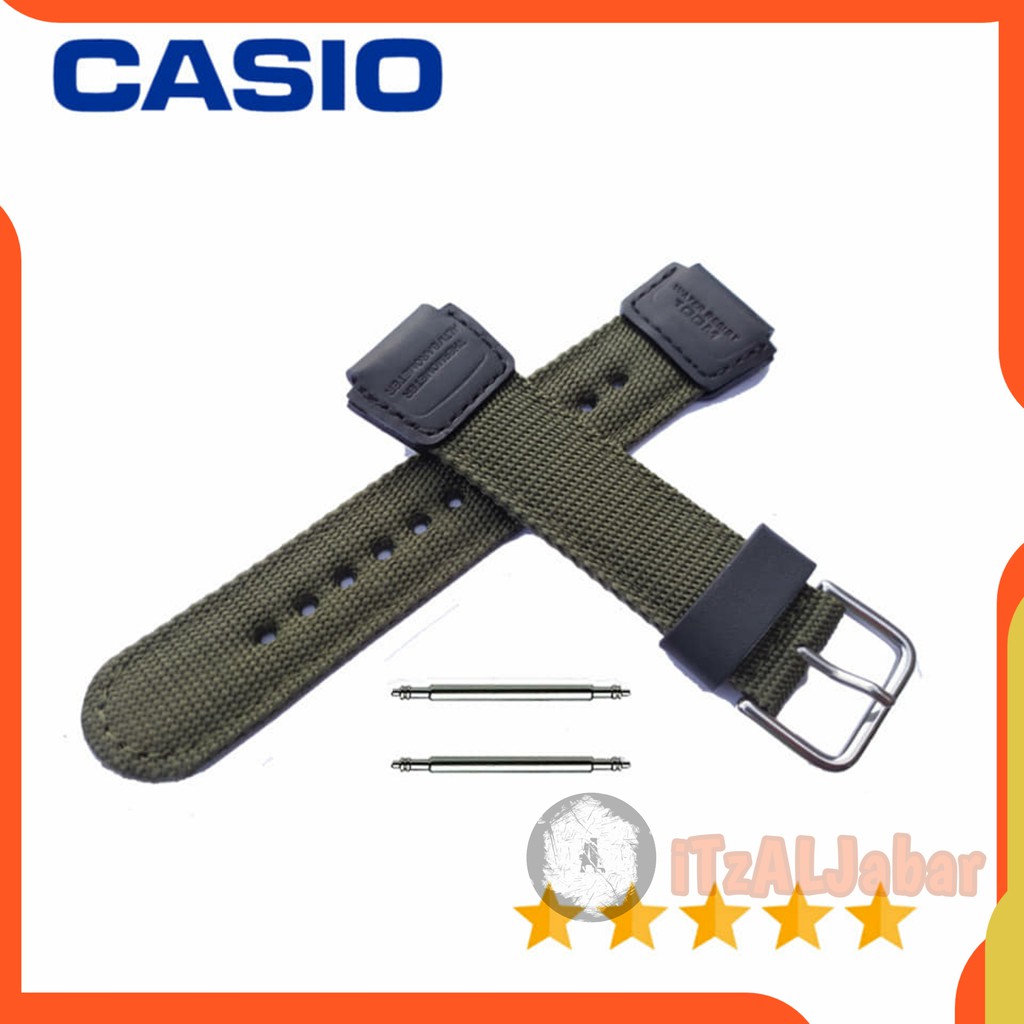 Tali jam tangan Casio SGW450 Nylon Leather strap 18 mm Tali jam Casio SGW 450