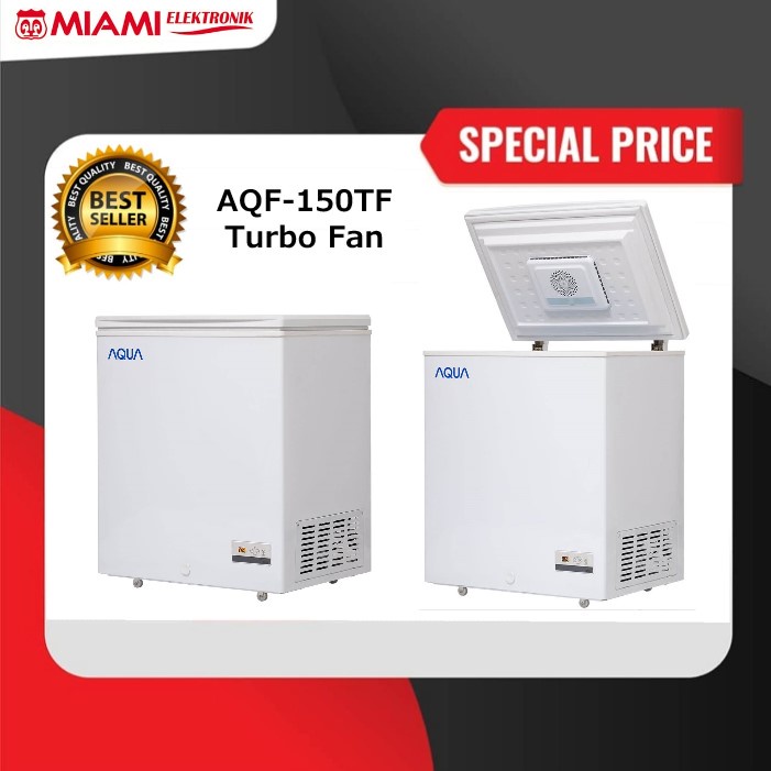 AQUA Chest Freezer AQF-150TF / Freezer Box 146 Liter AQF150TF Turbo Fan