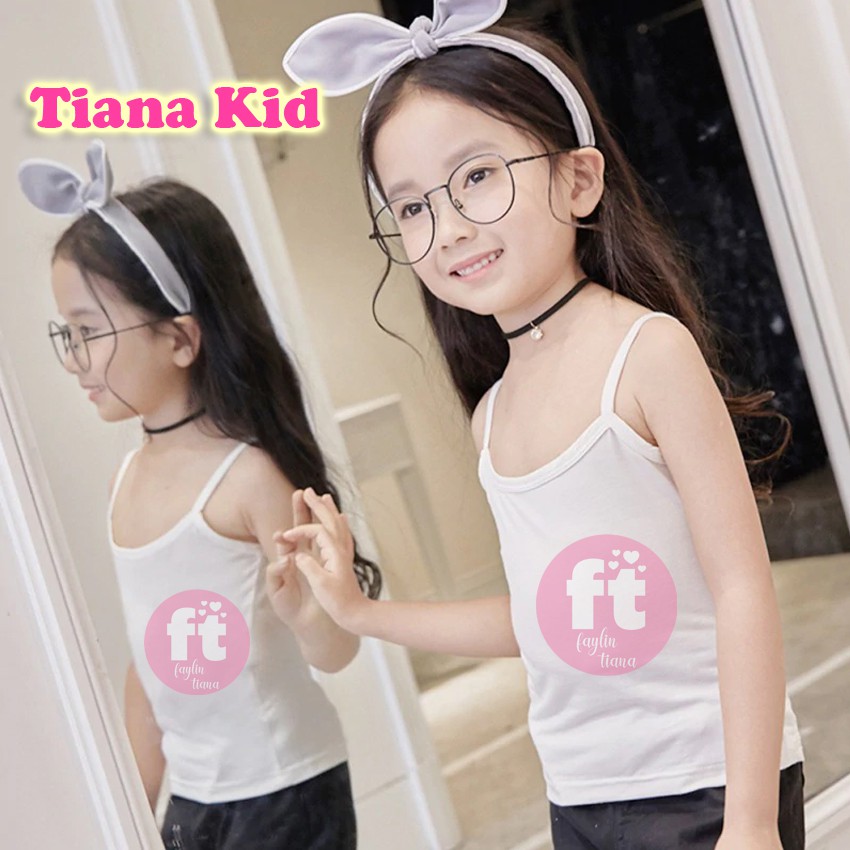 TIANA KIDS | Tanktop Anak Putih KATUN SPANDEX / Singlet Anak Putih / art TNK TK-02 PUTIH Tali Kecil