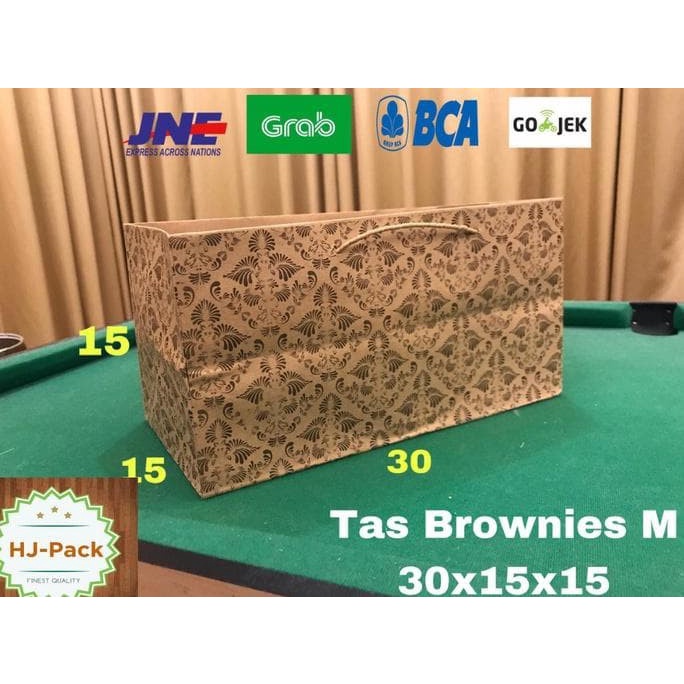 

(TERLARIS) Sale Paperbag Brownies M 30X15X15 Tas Kertas Bronis Brownis Kue Dos