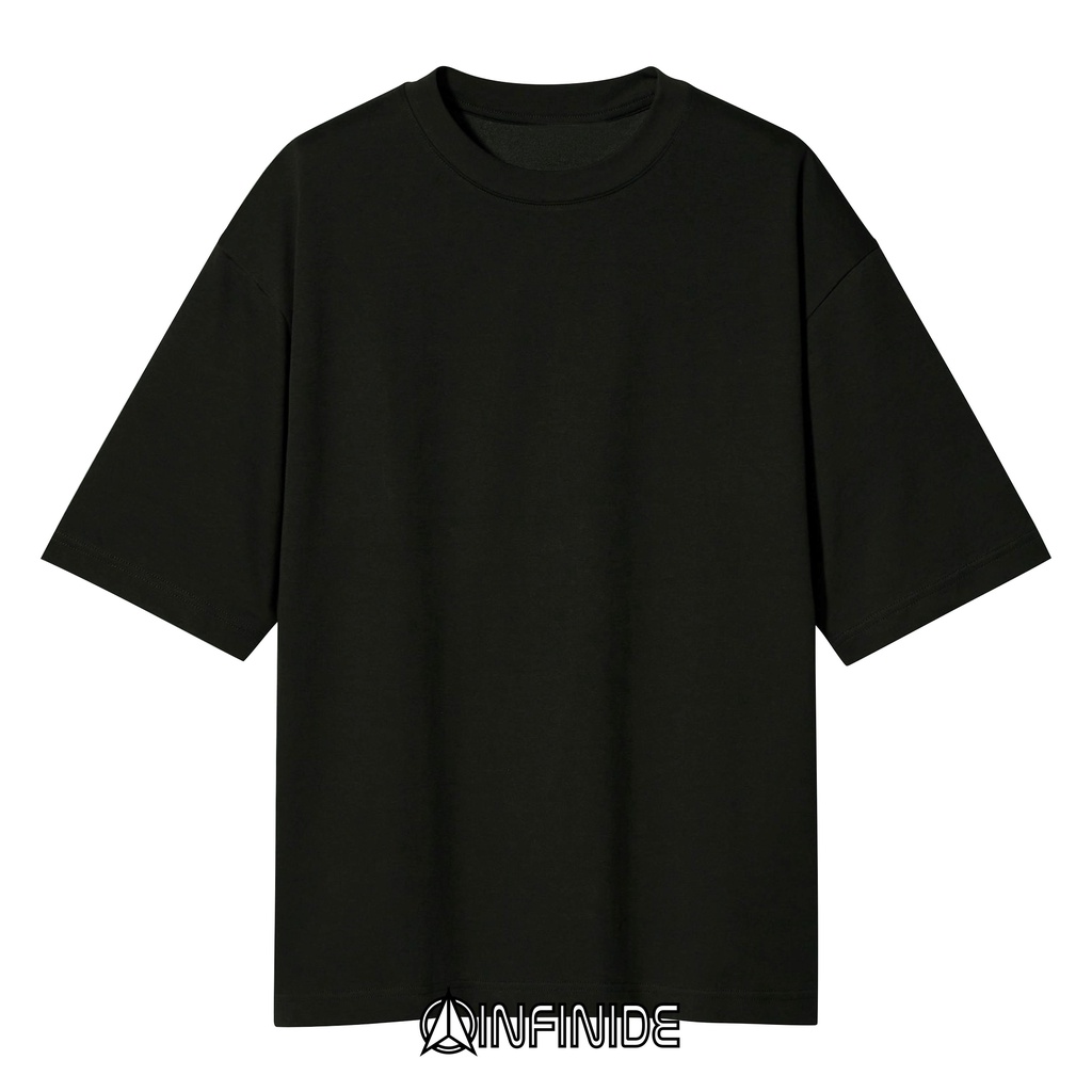 Jual Infinide T-Shirt Kaos Polos Big Oversize Hitam Cotton Combed 24s