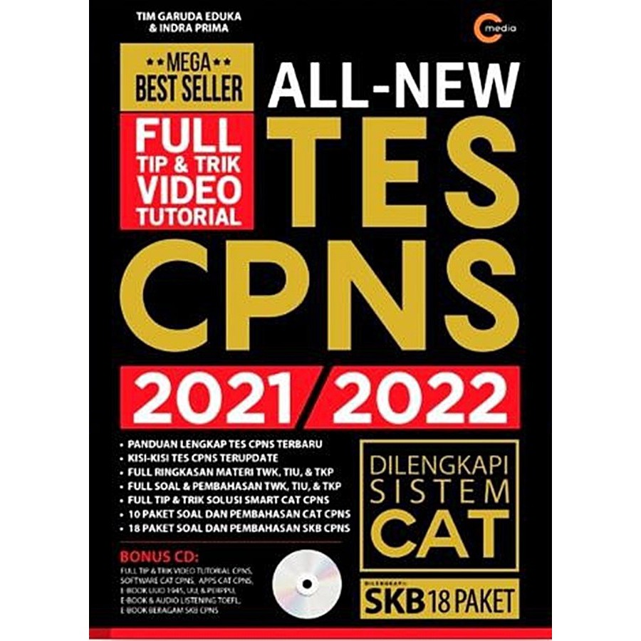 Buku All New Tes Cpns 2021/2022 + CD - Tim Garuda Eduka & Indra Prima