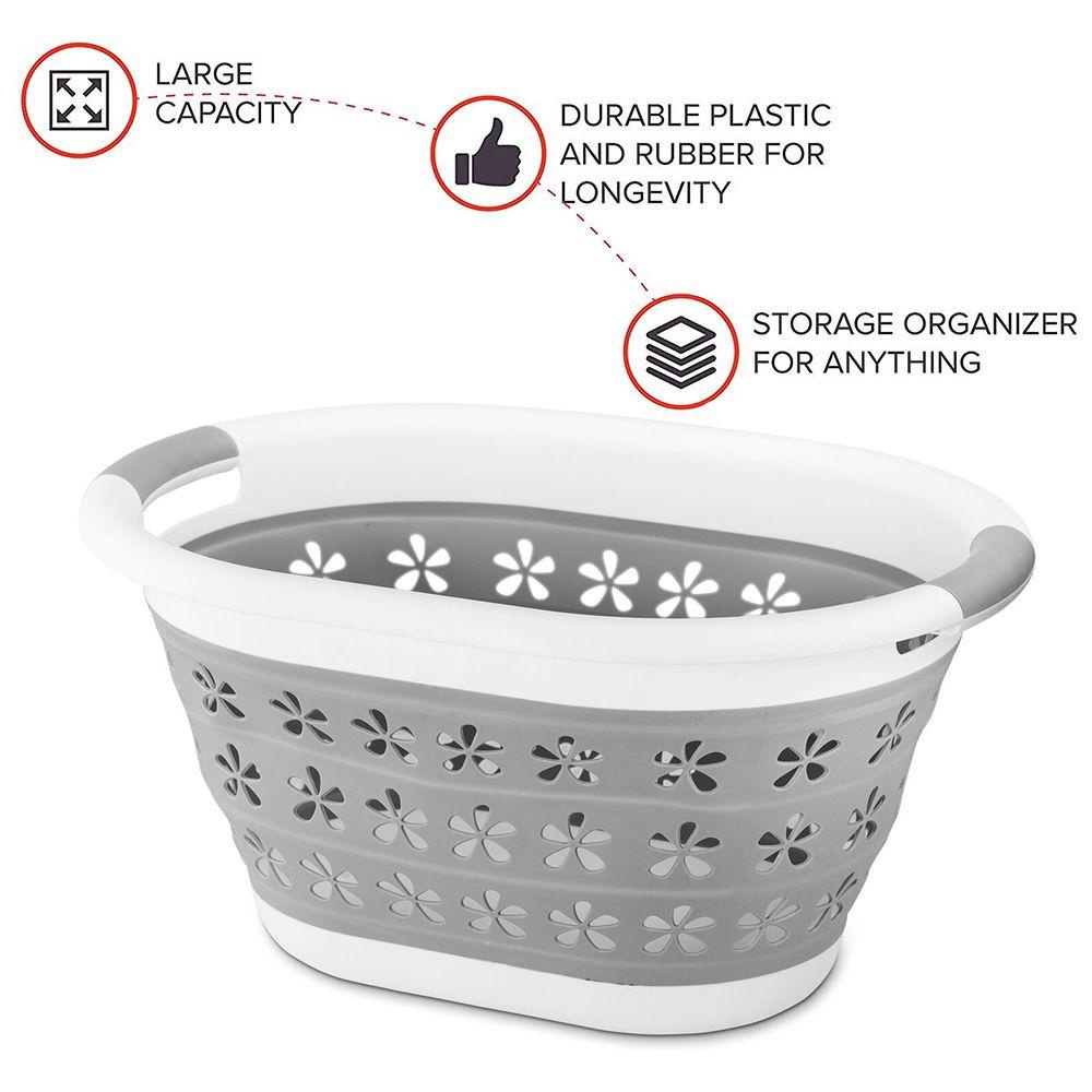 Solighter Collapsible Laundry Basket TPR+PP Keranjang Penyimpanan Multifungsi Lipat