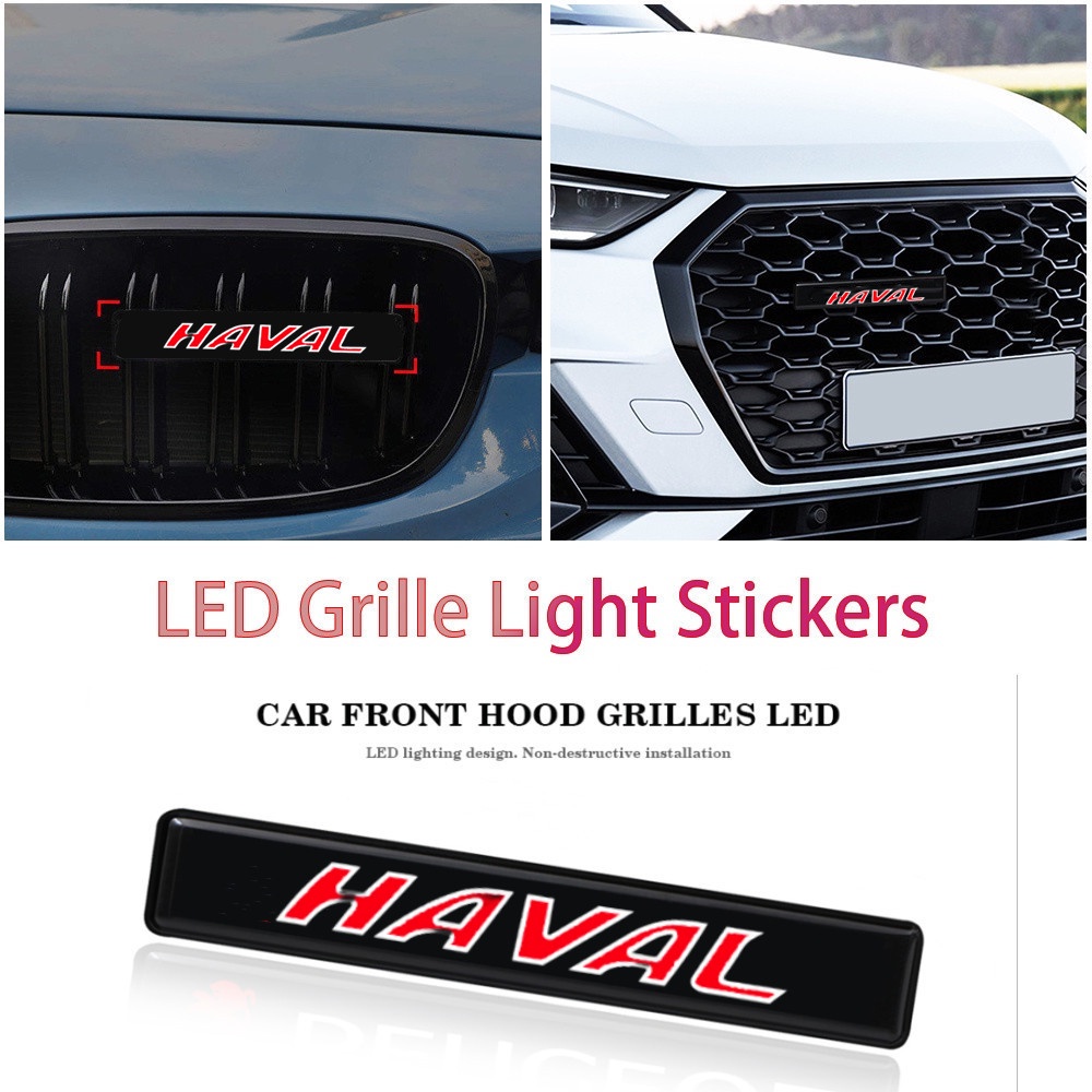 Haval Lampu LED Logo  Untuk Dekorasi Kap Depan Mobil