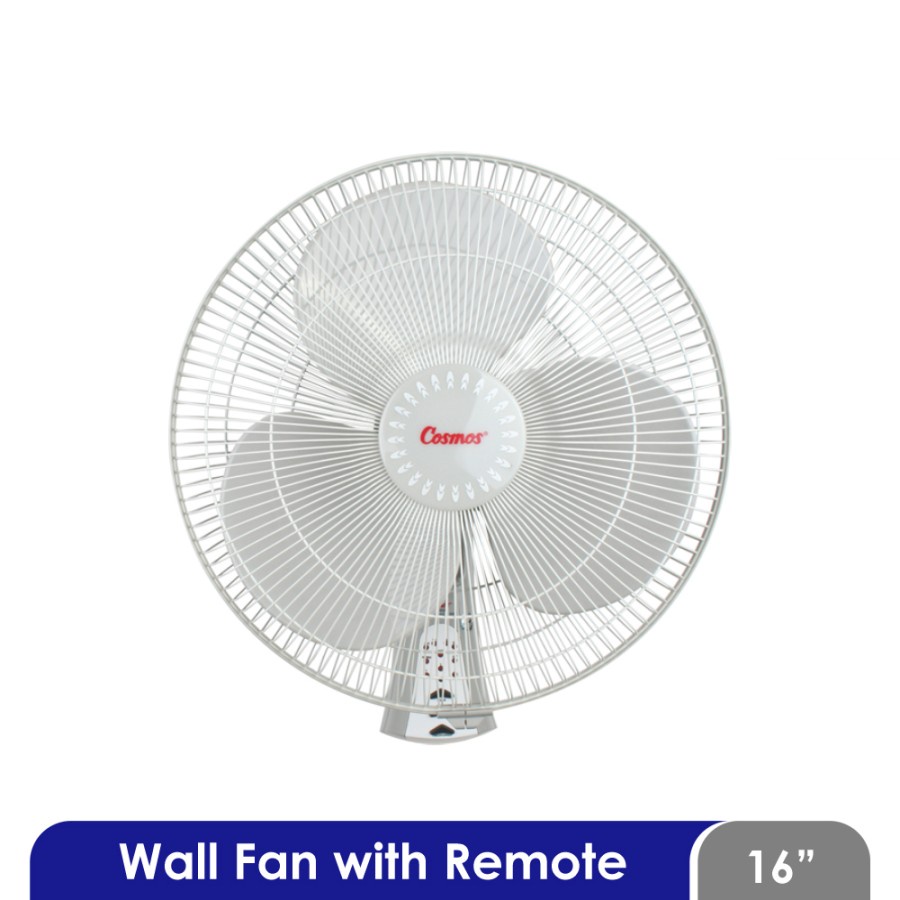 Cosmos Wall Fan 16-WFCR Kipas Angin Dinding 16 Inch Remote 16WFCR / 16 WFCR Wall Fan Remote Putih