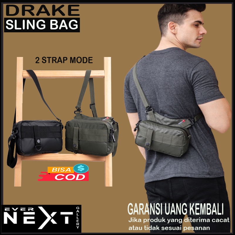 Promo tas sling bag minimalis casual pria terbaru tas slempang selempang cowok tas salempang pria kualitas distro