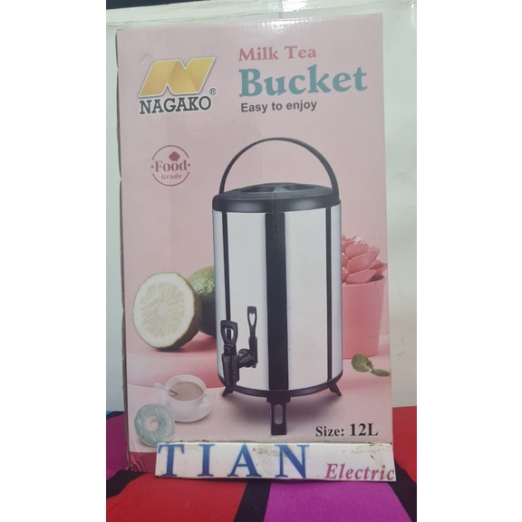 NAGAKO Bucket Milk Tea / Termos Air 8 / 10 / 12 Liter