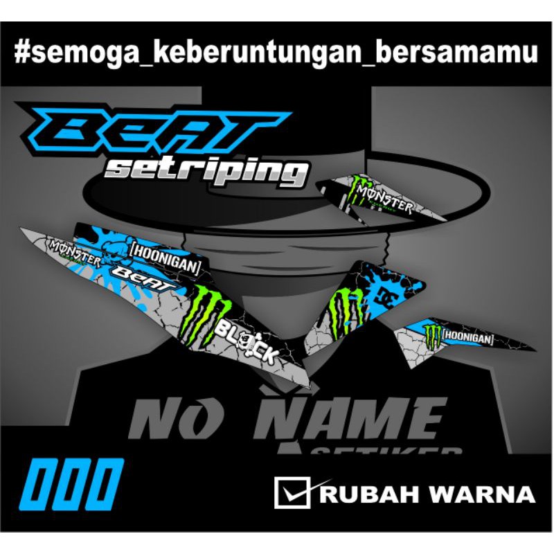 striping setiker stiker beat fi 2013-2015 (b18)  variasi - stiker motor honda setriping beat