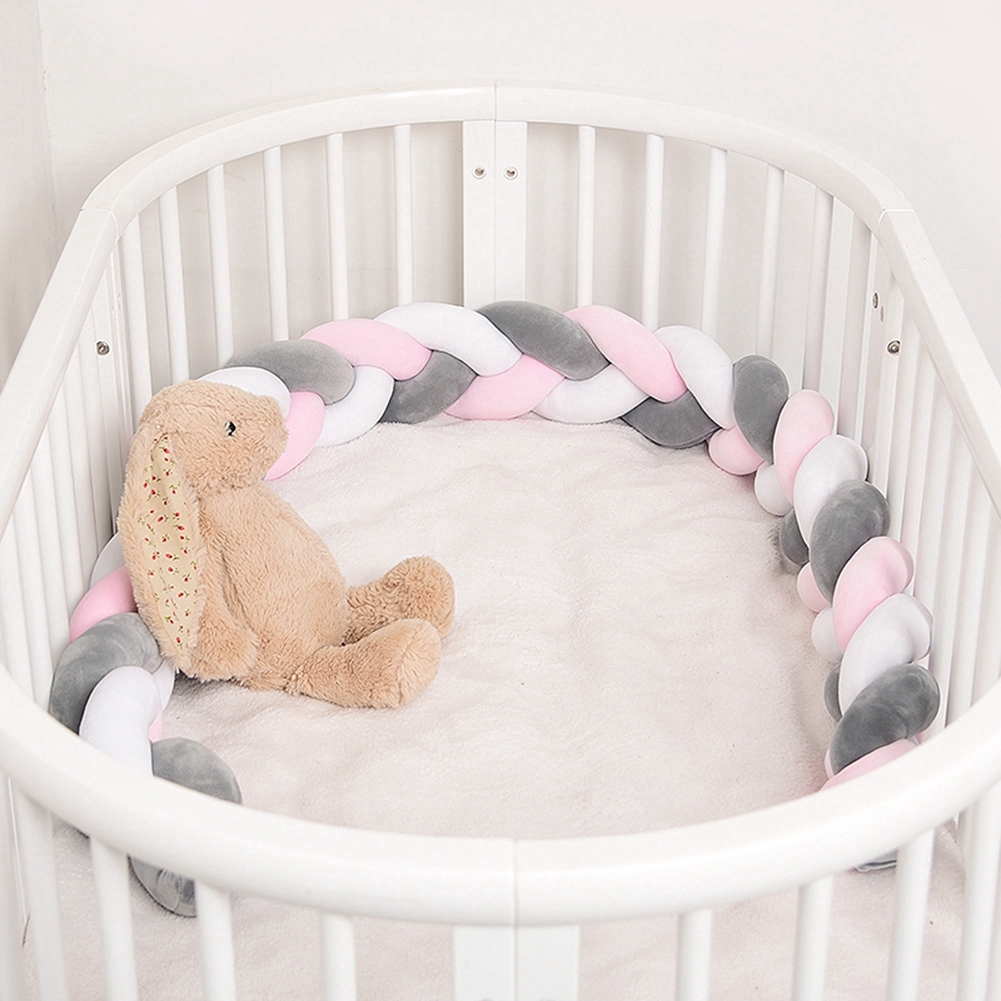 baby braided crib bumper