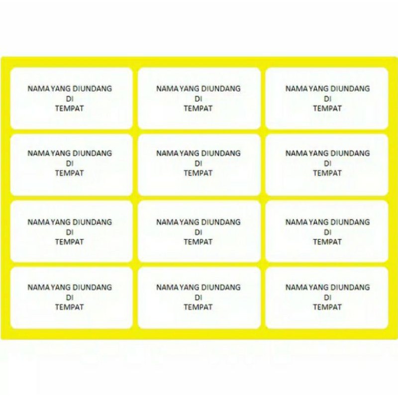 

Cetak Print Label Undangan No.103 Putih