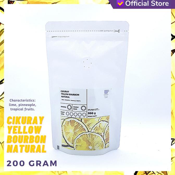 

[ COD ] CIKURAY YELLOW BOURBON NATURAL 200 GRAM ARABICA COFFEE | SUTOYO COFFEE PRODUK TERBATAS Kode 1403