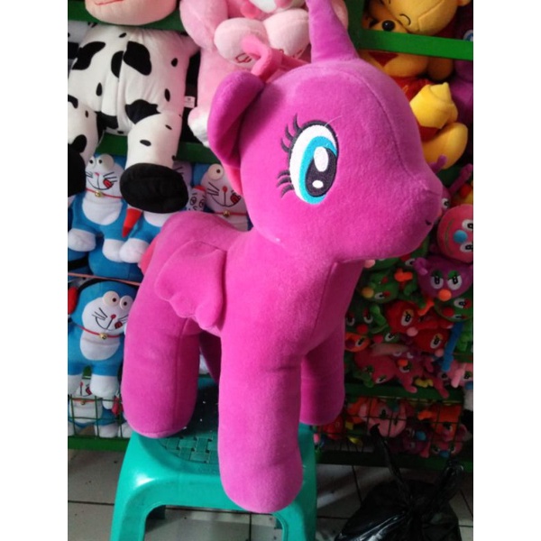 BONEKA KUDA PONI BERDIRI JUMBO UNGU