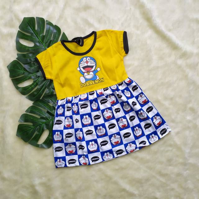 Daster Anak  uk 1-2tahun / Daster Anak Karakter / Dress Anak Perempuan Bahan Kaos Baju Harian Anak