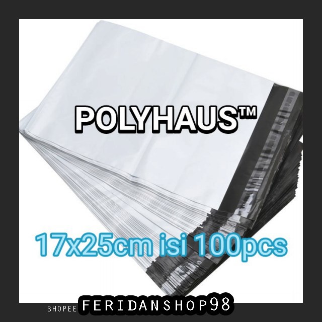 

BT837 17X25CM - WHITE BEST POLYMAILER POLYBAG PLASTIK AMPLOP ISI 100 LEMBAR BY FERIDANSHOP98