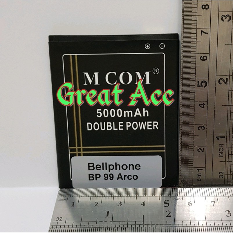 Battery Batre Baterai Double Power Mcom Bellphone BP99 Arco - BP 99 Arco - P= 6.8 cm, L = 5.4 cm