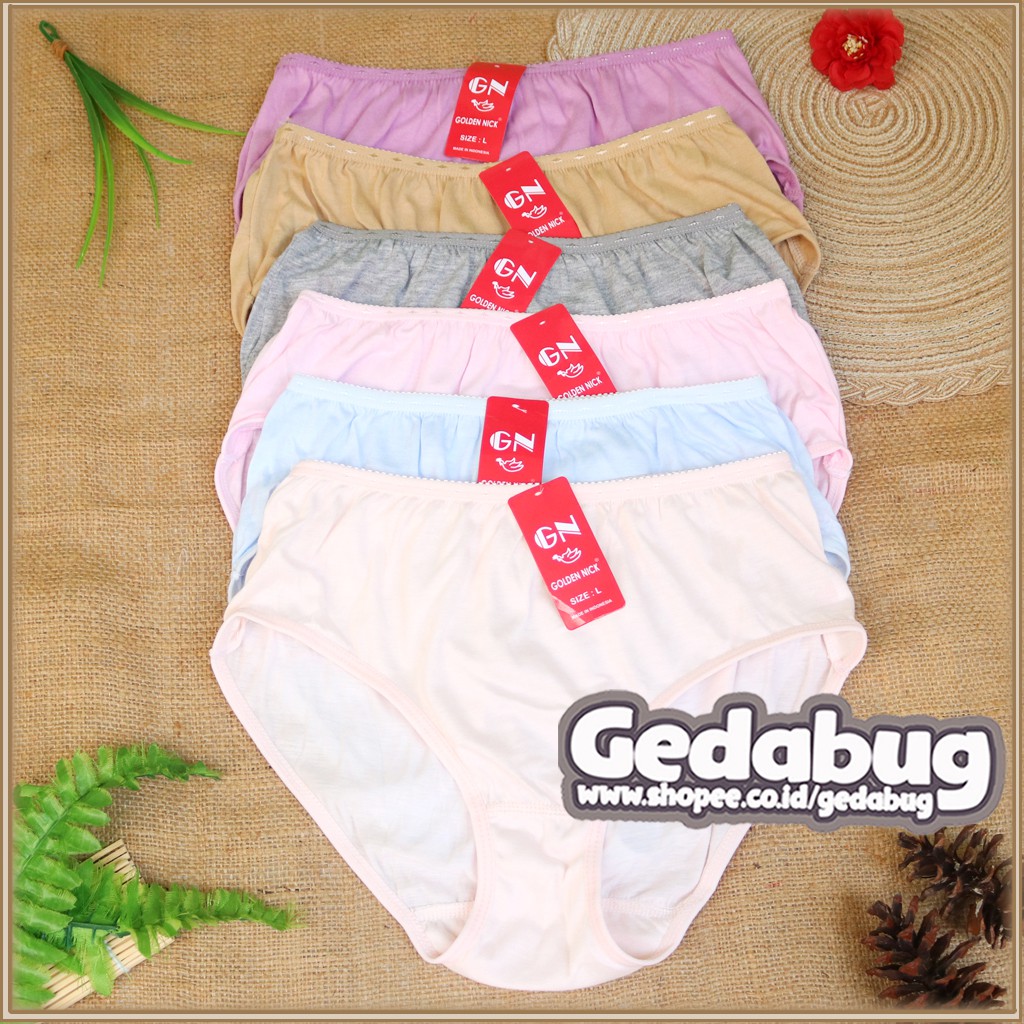 12pcs - CD Golden Nick 937 Muda / Celana Dalam Wanita Dewasa - 937 | Gedabug