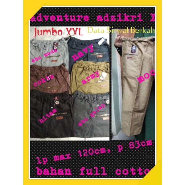 Sirwal Adzikri XXL/Sirwal jumbo/celana murah jumbo/Sirwal Sunnah jumbo