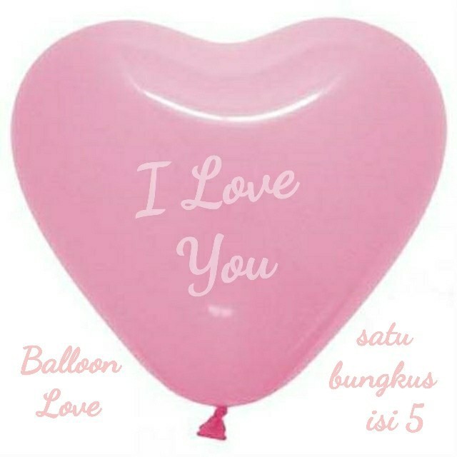 balon love pink I love you