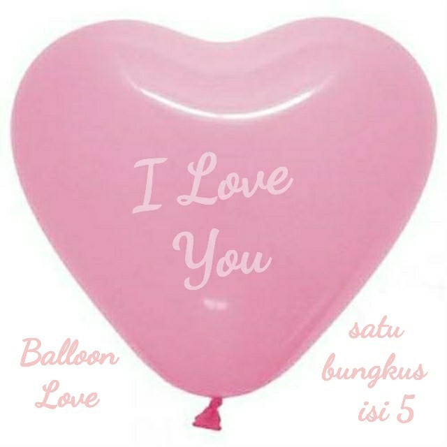 balon love pink I love you