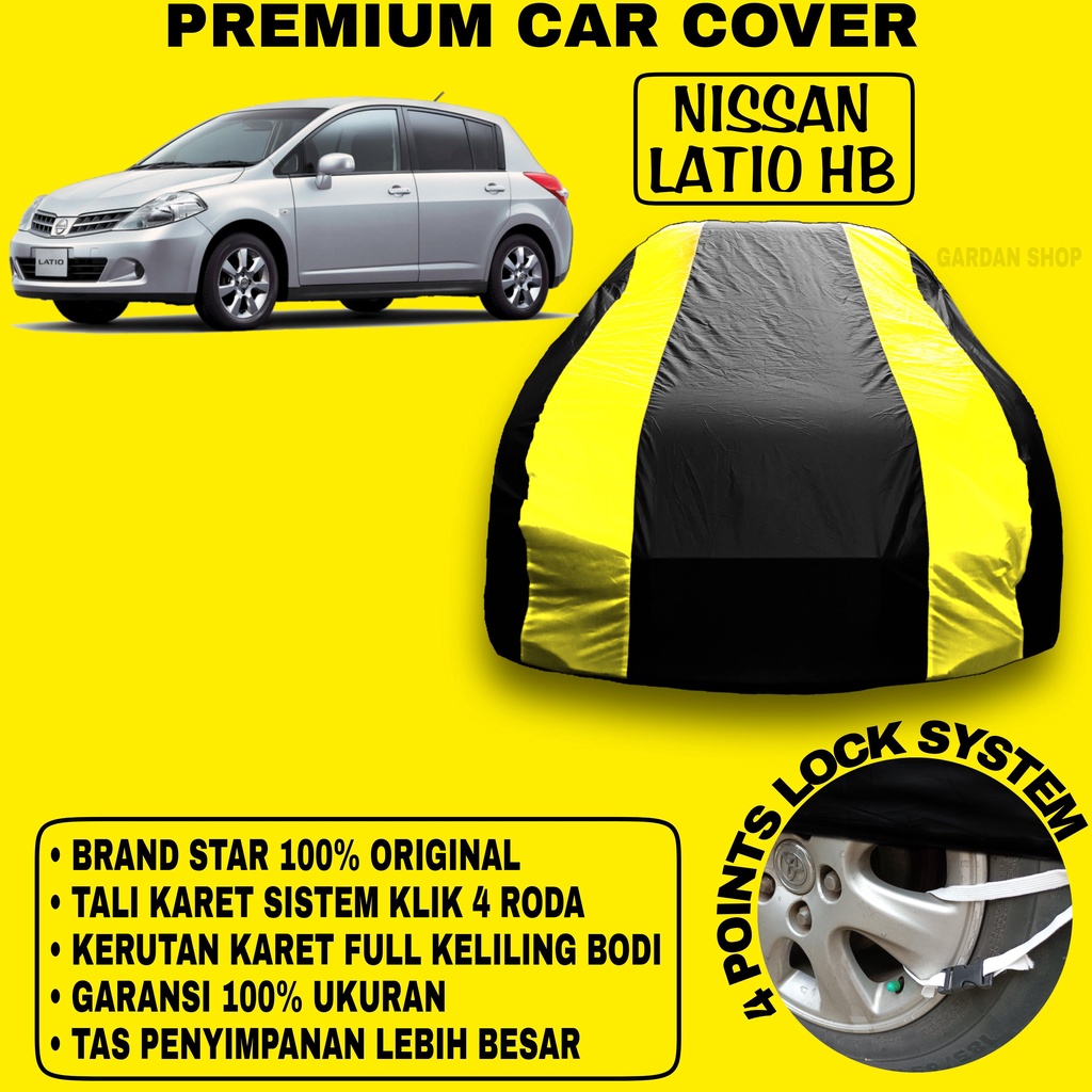 Body Cover NISSAN LATIO HB Sarung Strip KUNING Penutup Pelindung Bodi Mobil Nissan Latio Hb PREMIUM