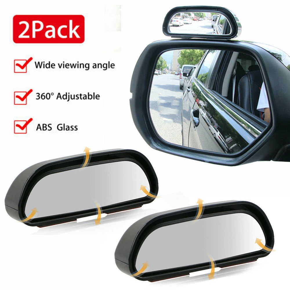 QUINTON 2PCS Blind Spot Mirror Convex Exterior Parts Wide-Angle Side-View Mirror Car Accessories Universal Durable 360° Wide Angle Rear Side View Mirror/Multicolor